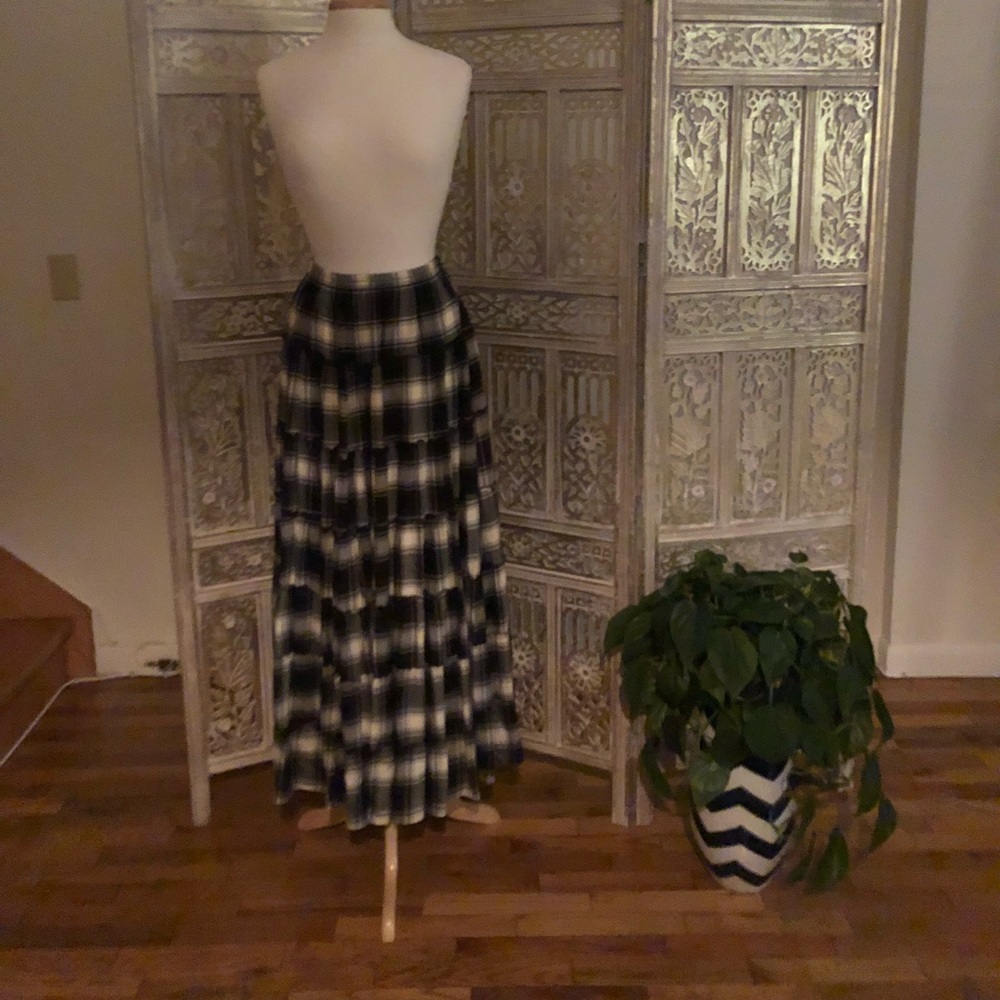 Ralph Lauren Black & White Plaid Skirt